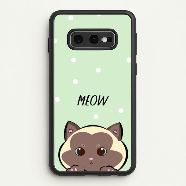 Meow Green - Cats - Cats Phone Case for Galaxy S10e