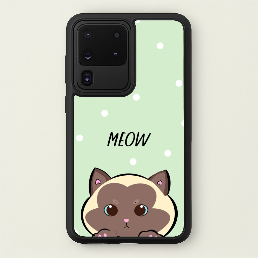 Meow Green - Cats - Cats Phone Case for Galaxy S20 Ultra