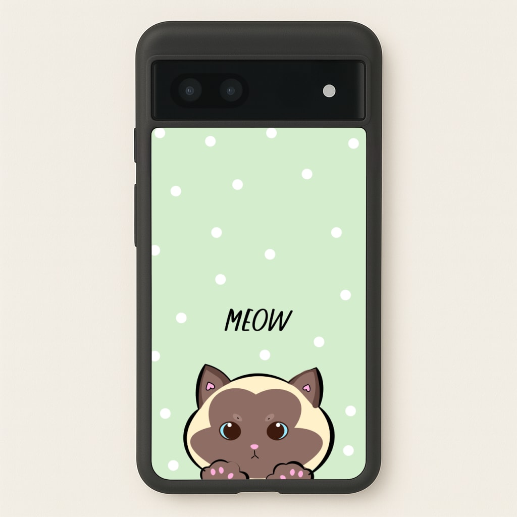 Meow Green - Cats - Cats Phone Case for Google Pixel 6a
