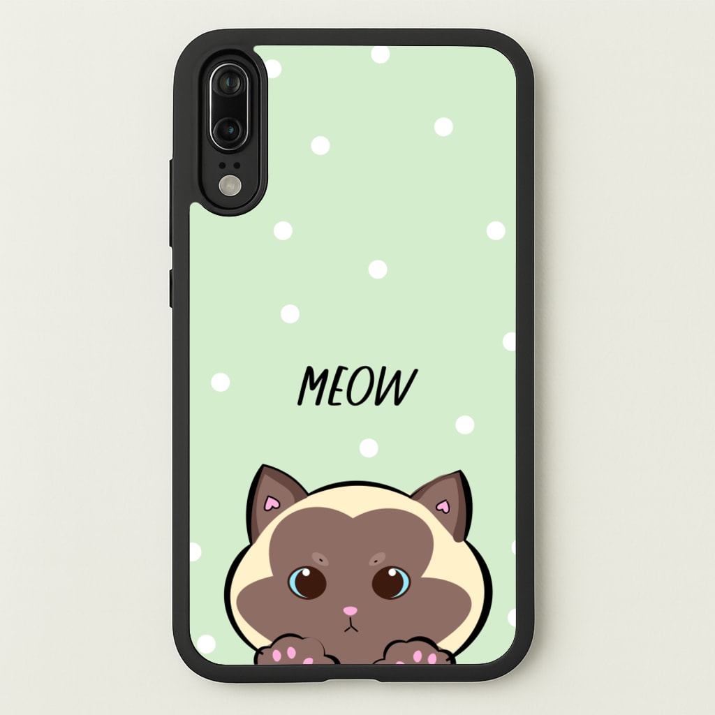 Meow Green - Cats - Cats Phone Case for Huawei P20