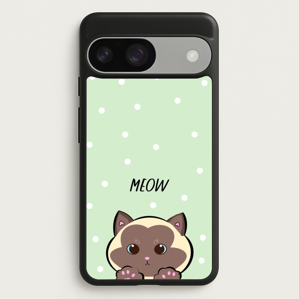 Meow Green - Cats - Cats Phone Case for Google Pixel 9 / 9 Pro