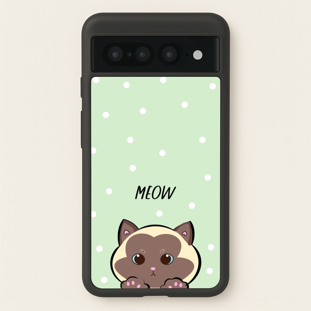 Meow Green - Cats - Cats Phone Case for Google Pixel 7 Pro