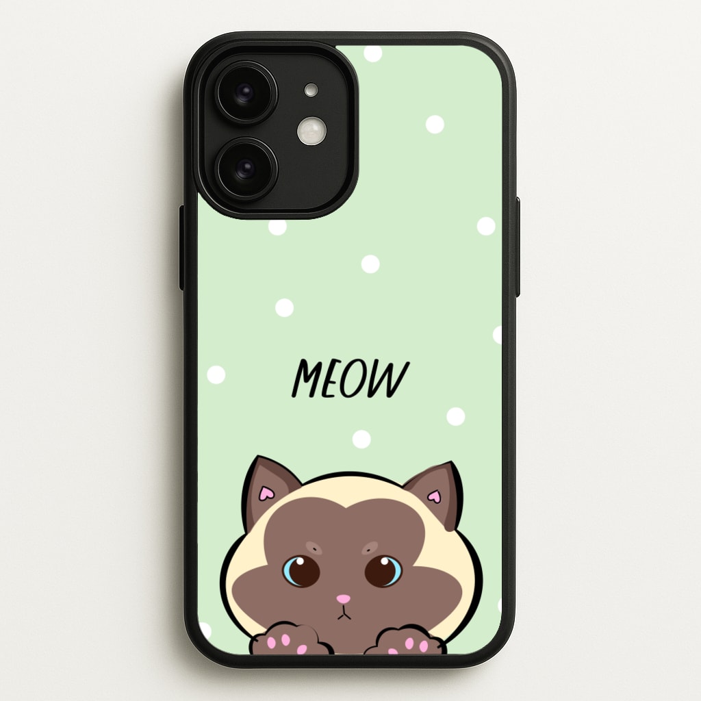 Meow Green - Cats - Cats Phone Case for iPhone 11
