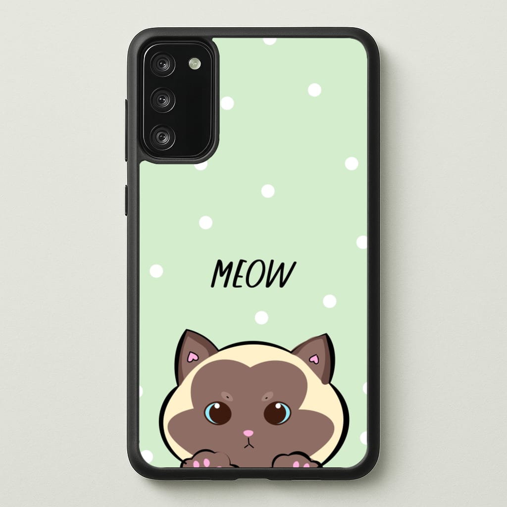 Meow Green - Cats - Cats Phone Case for Galaxy S20