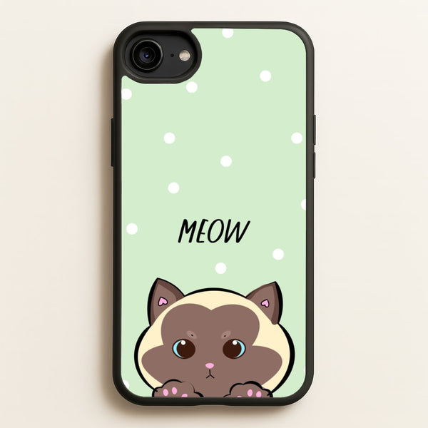Meow Green - Cats - Cats Phone Case for iPhone 6 / 7 / 8 / SE