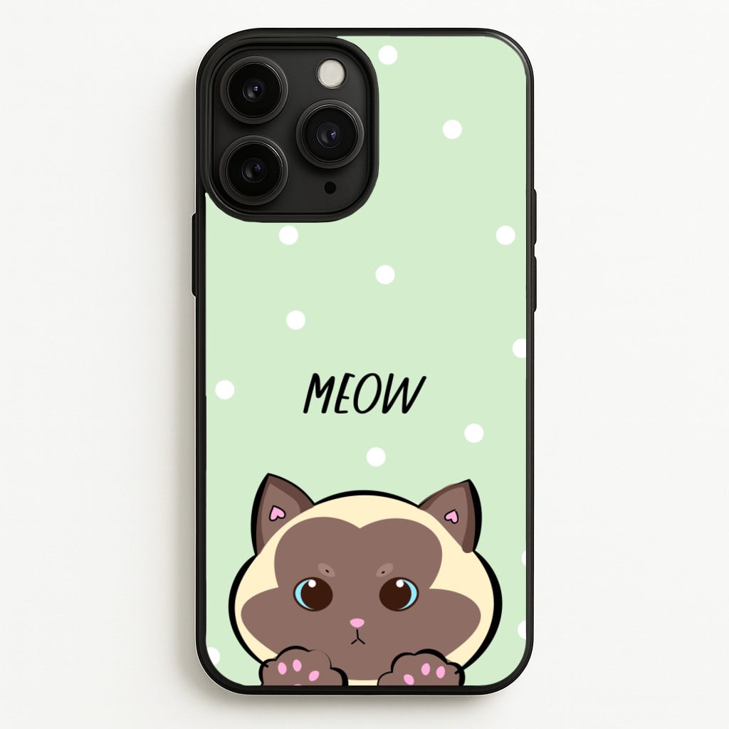 Meow Green - Cats - Cats Phone Case for iPhone 11 Pro