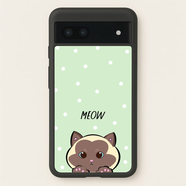 Meow Green - Cats - Cats Phone Case for Google Pixel 7a