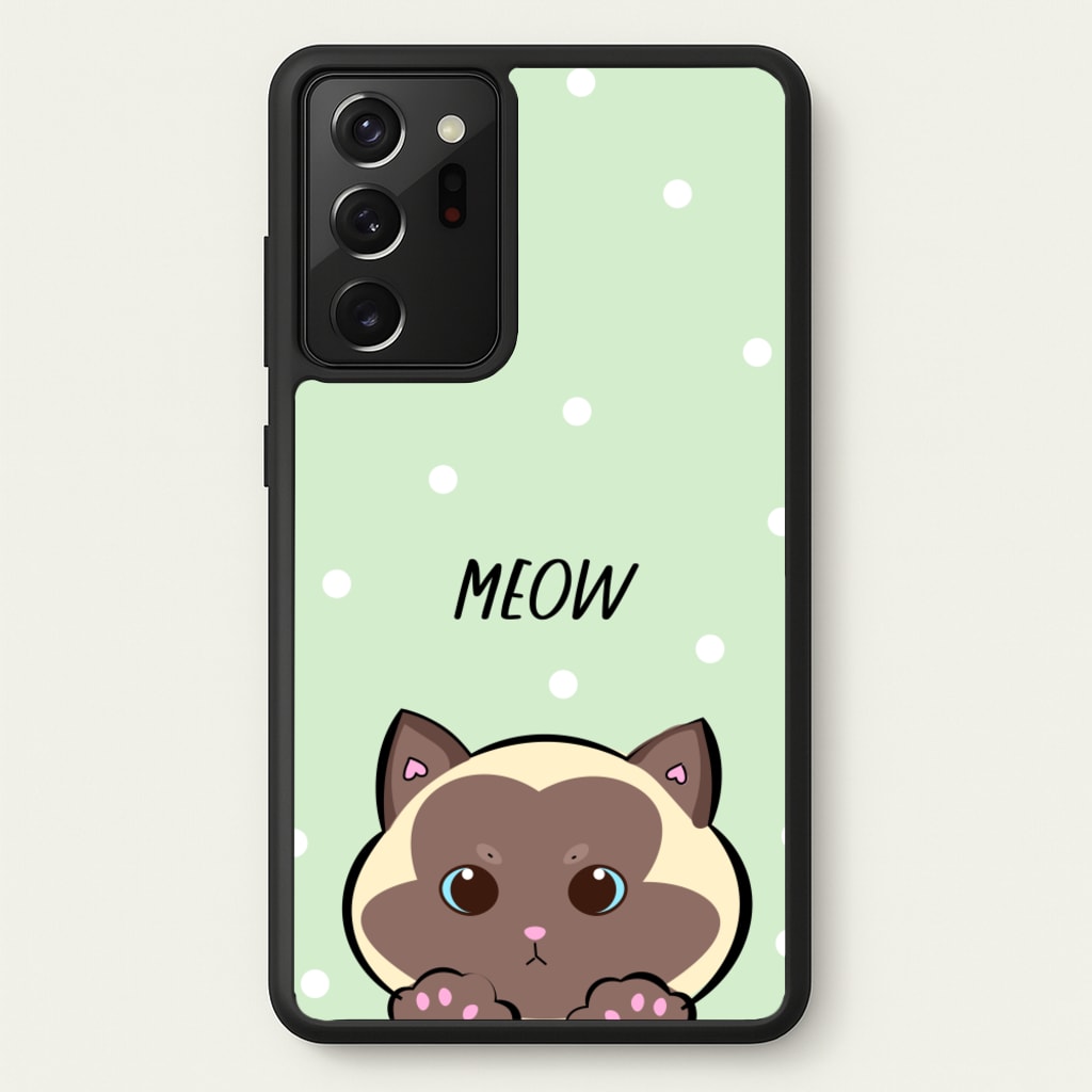 Meow Green - Cats - Cats Phone Case for Galaxy Note 20 Ultra