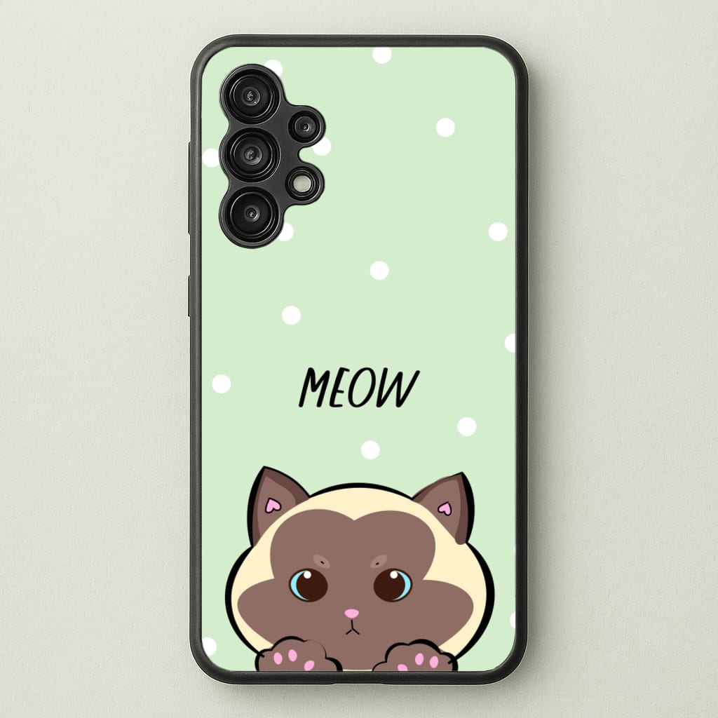Meow Green - Cats - Cats Phone Case for Galaxy A13