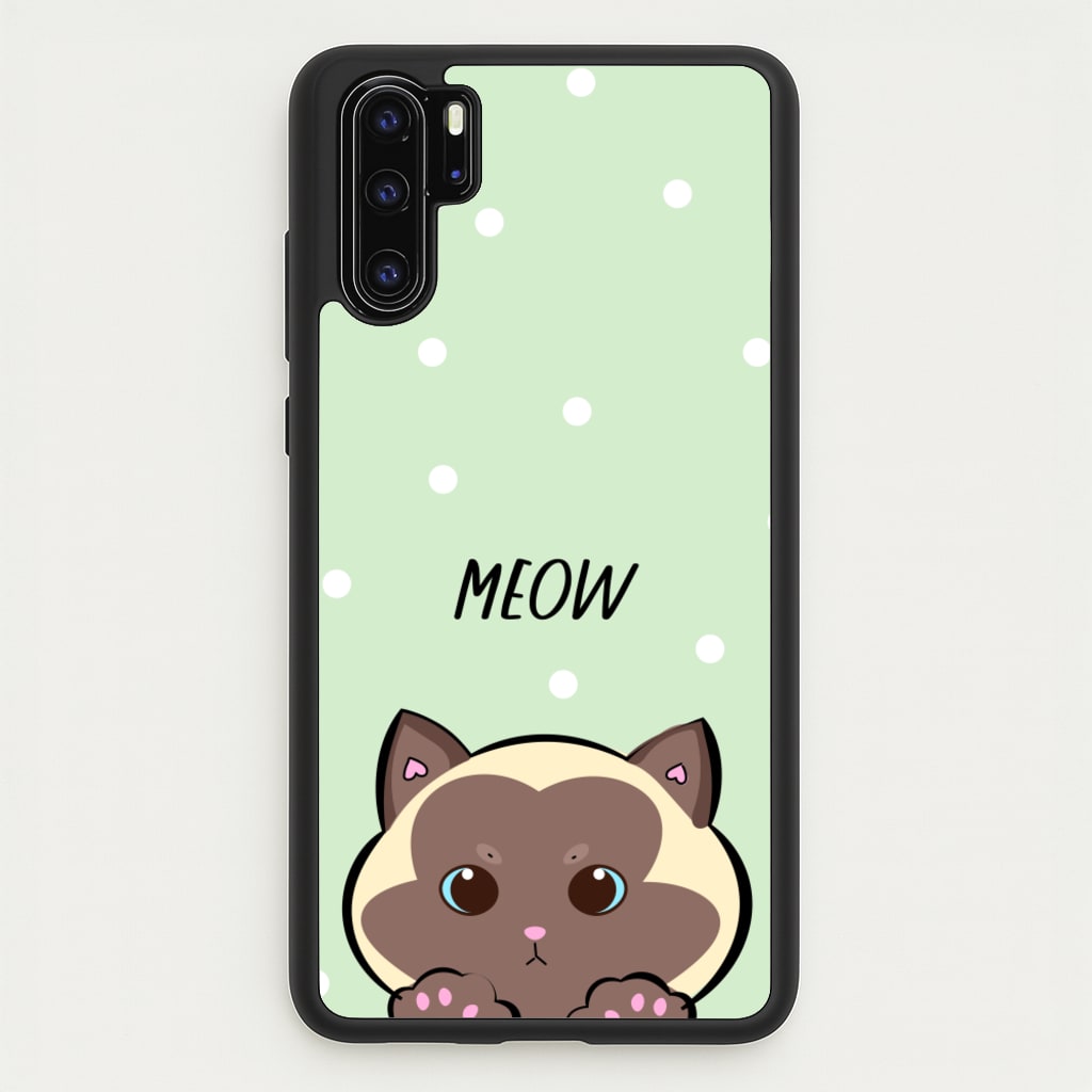 Meow Green - Cats - Cats Phone Case for Huawei P30 Pro