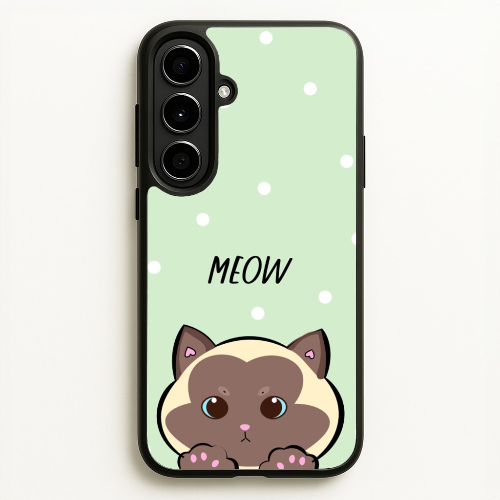Meow Green - Cats - Cats Phone Case for Galaxy A56