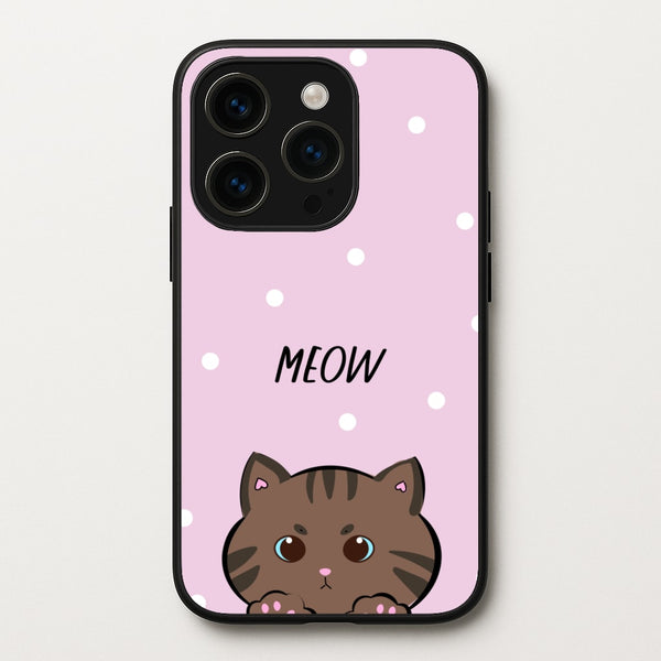Meow Purple - Cats - Cats Phone Case for iPhone 14 Pro