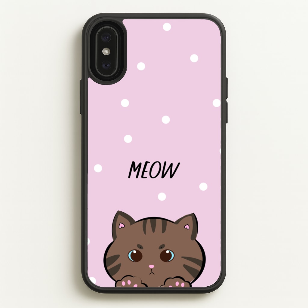 Meow Purple - Cats - Cats Phone Case for iPhone XS Max