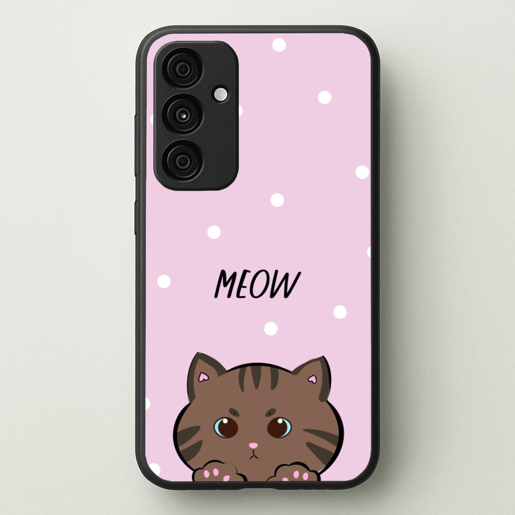 Meow Purple - Cats - Cats Phone Case for Galaxy A55