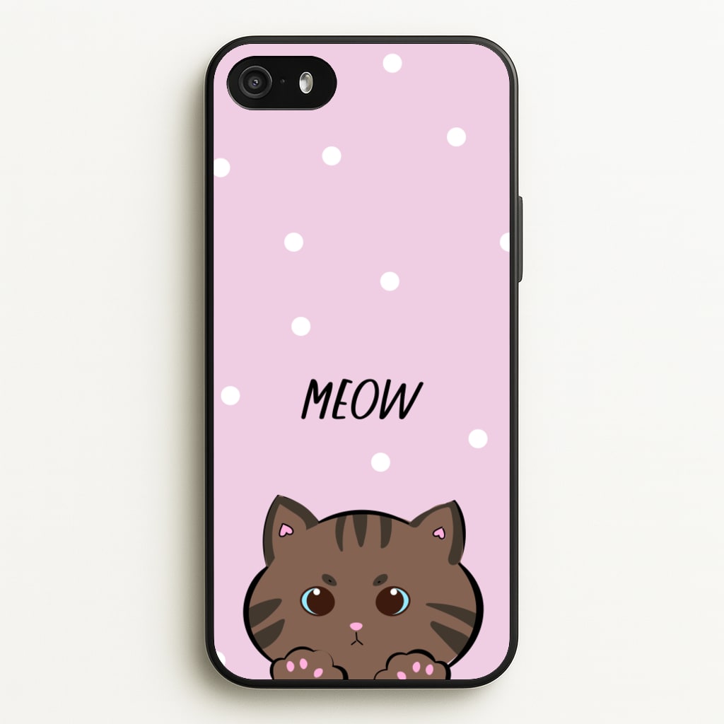 Meow Purple - Cats - Cats Phone Case for iPhone 5 / 5s / SE 2016