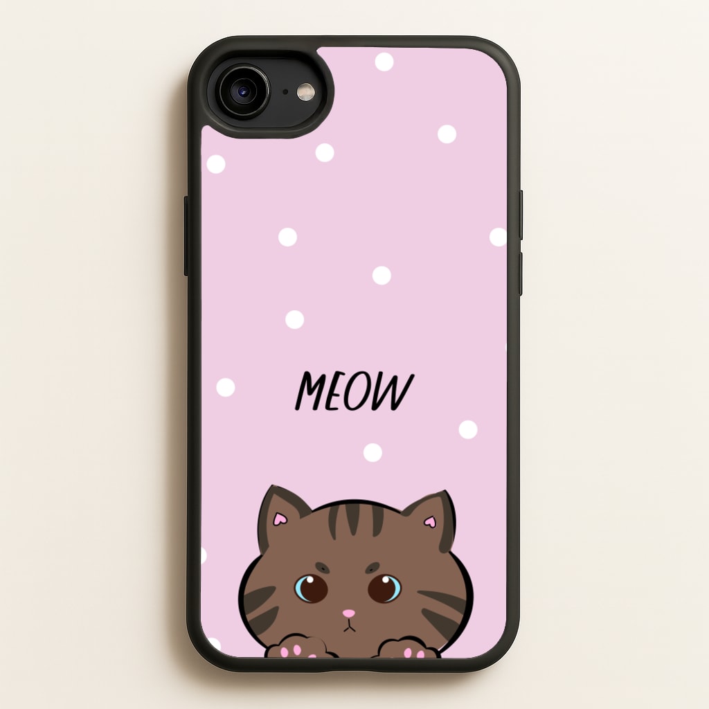 Meow Purple - Cats - Cats Phone Case for iPhone 6 / 7 / 8 / SE