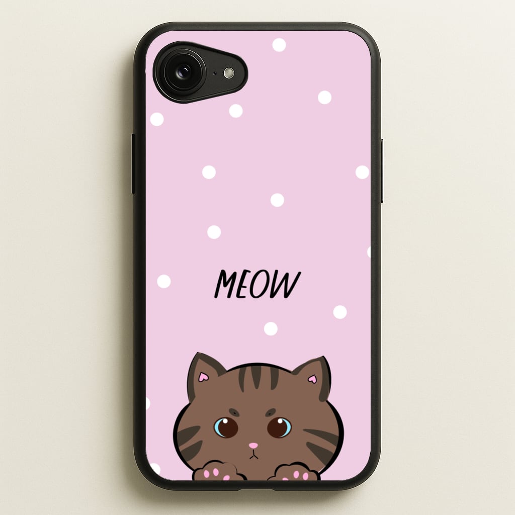 Meow Purple - Cats - Cats Phone Case for iPhone 16e