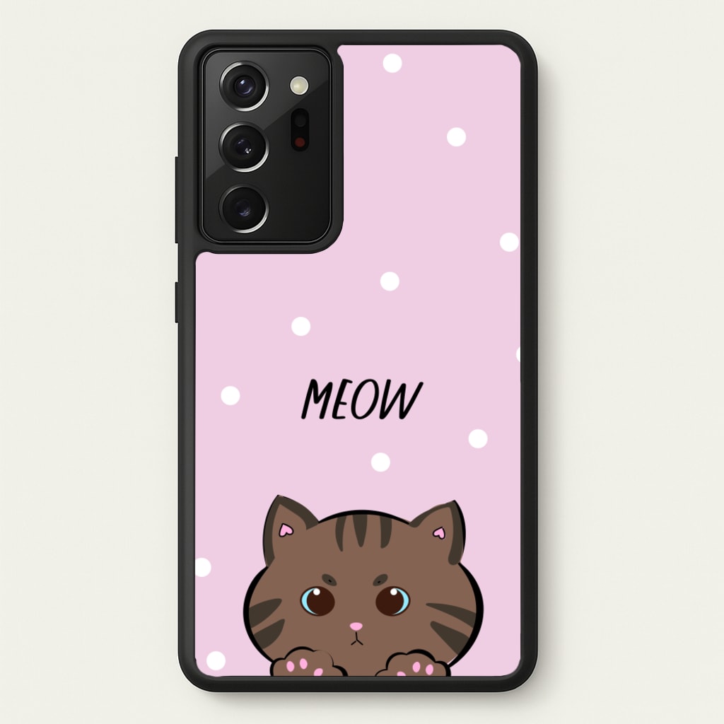 Meow Purple - Cats - Cats Phone Case for Galaxy Note 20 Ultra