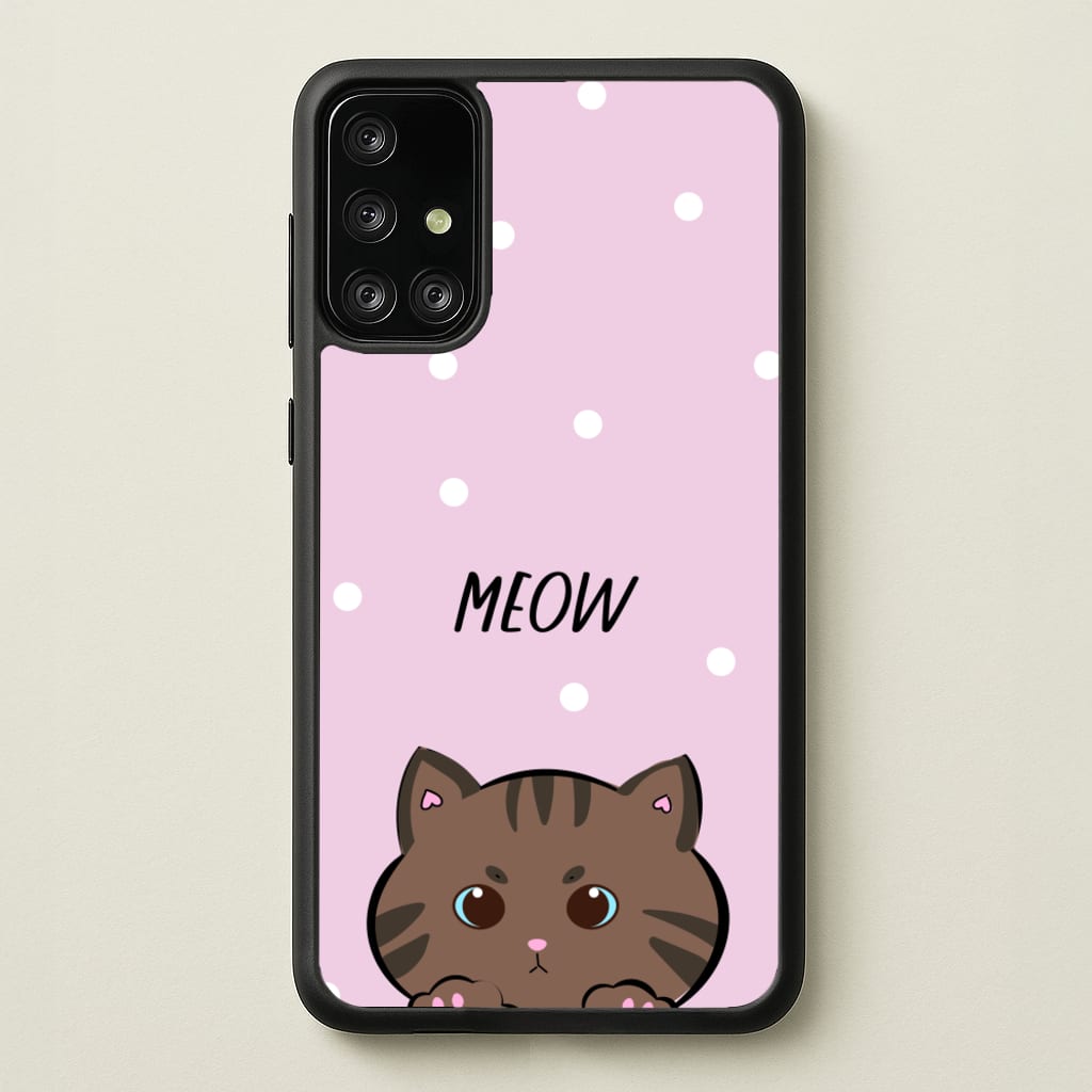 Meow Purple - Cats - Cats Phone Case for Galaxy A71