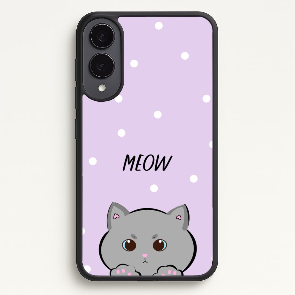 Grey Kitty - Cats - Cats Phone Case for Galaxy S25 Edge