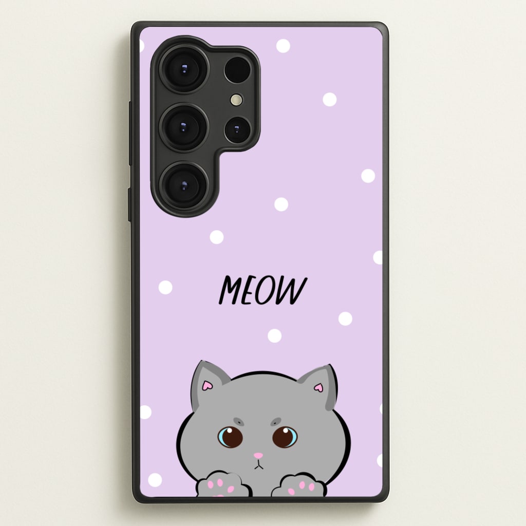 Grey Kitty - Cats - Cats Phone Case for Galaxy S25 Ultra