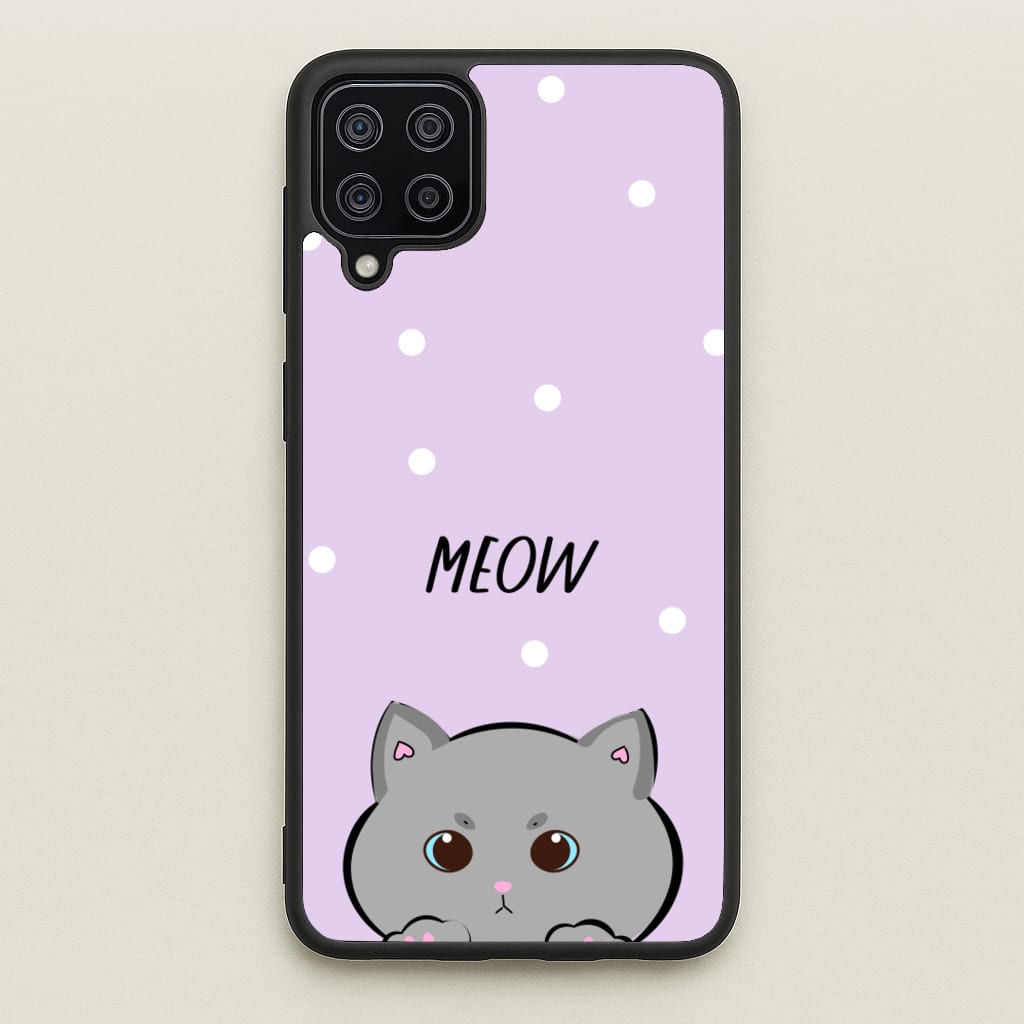 Grey Kitty - Cats - Cats Phone Case for Galaxy A12