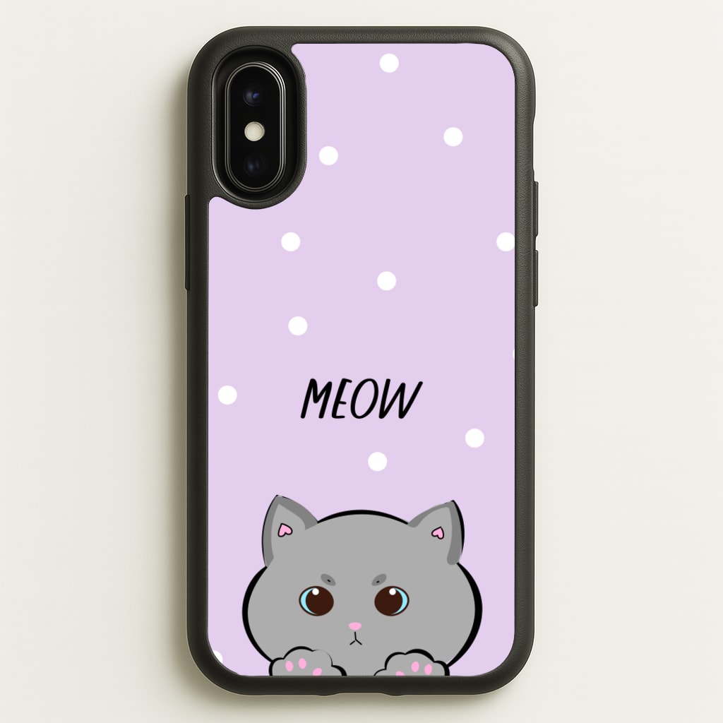 Grey Kitty - Cats - Cats Phone Case for iPhone X / XS