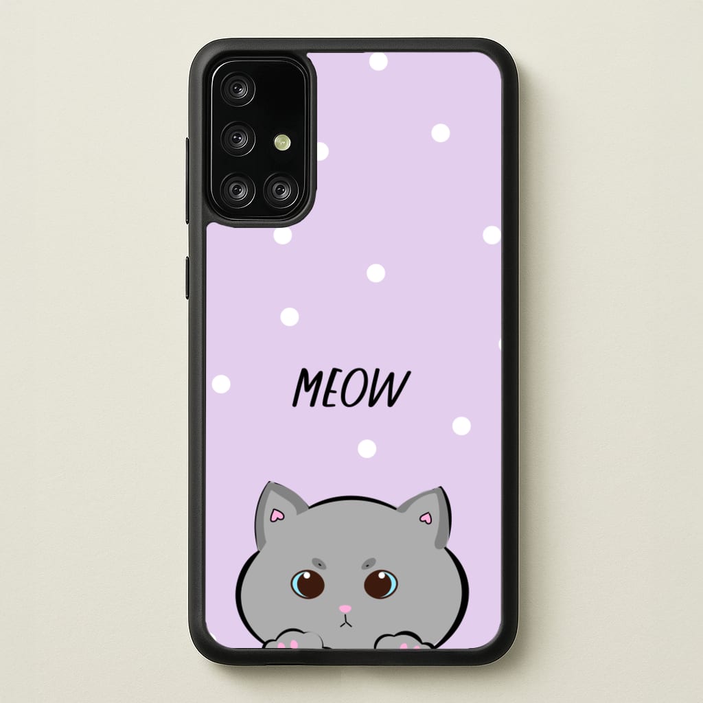 Grey Kitty - Cats - Cats Phone Case for Galaxy A71