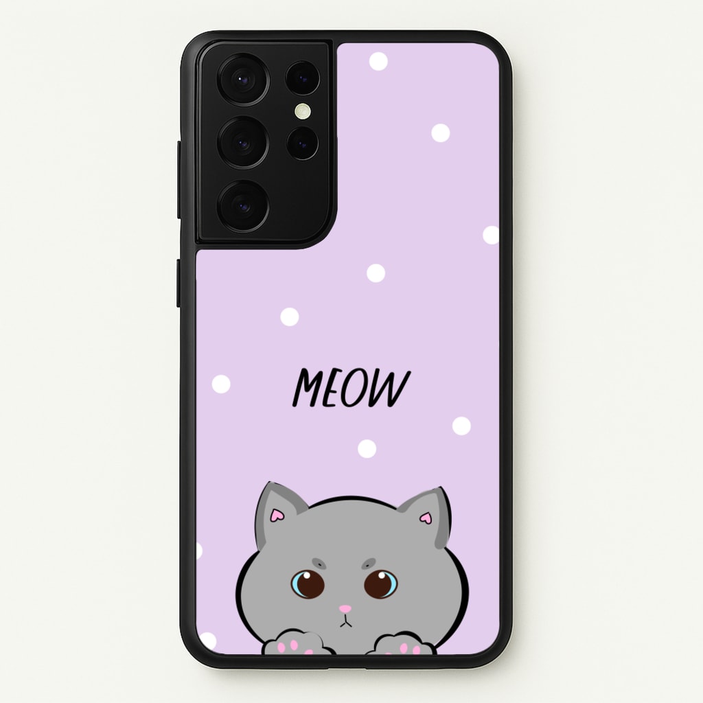 Grey Kitty - Cats - Cats Phone Case for Galaxy S21 Ultra