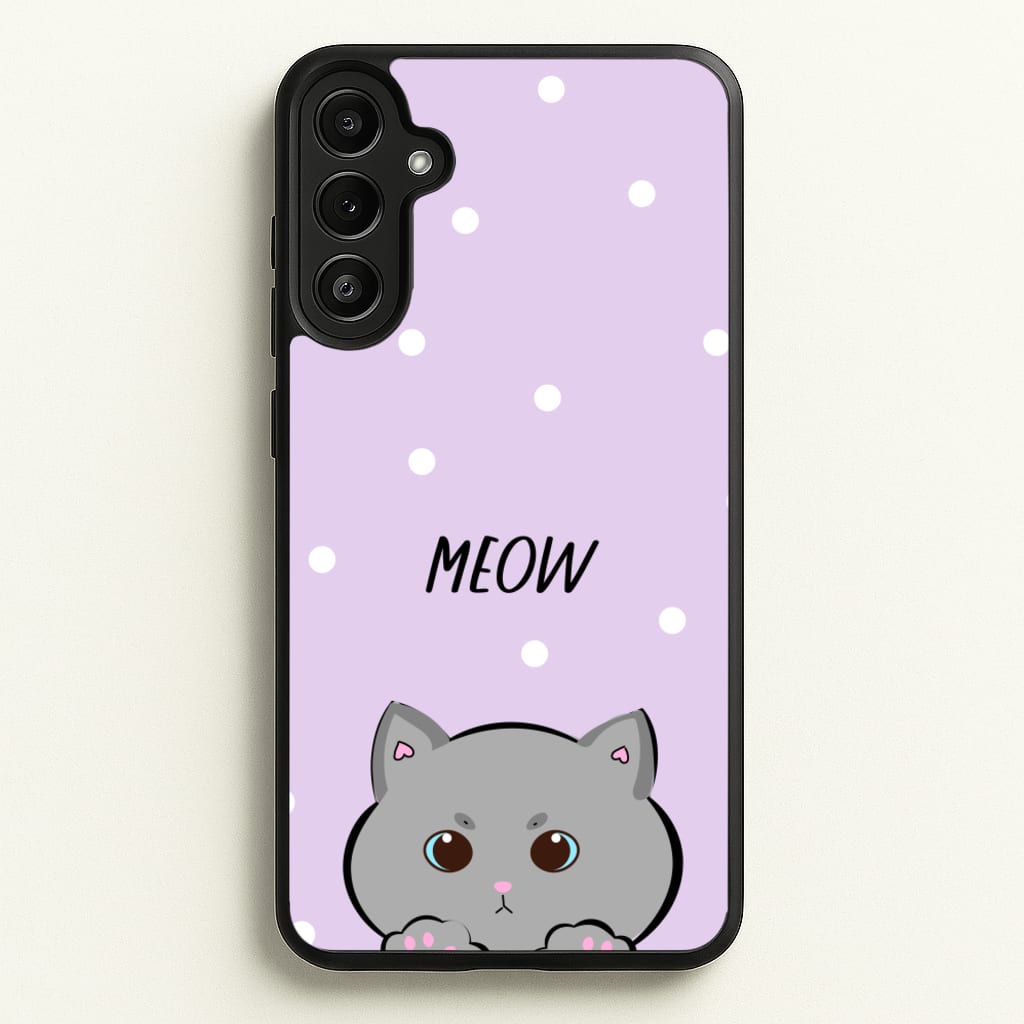 Grey Kitty - Cats - Cats Phone Case for Galaxy A36