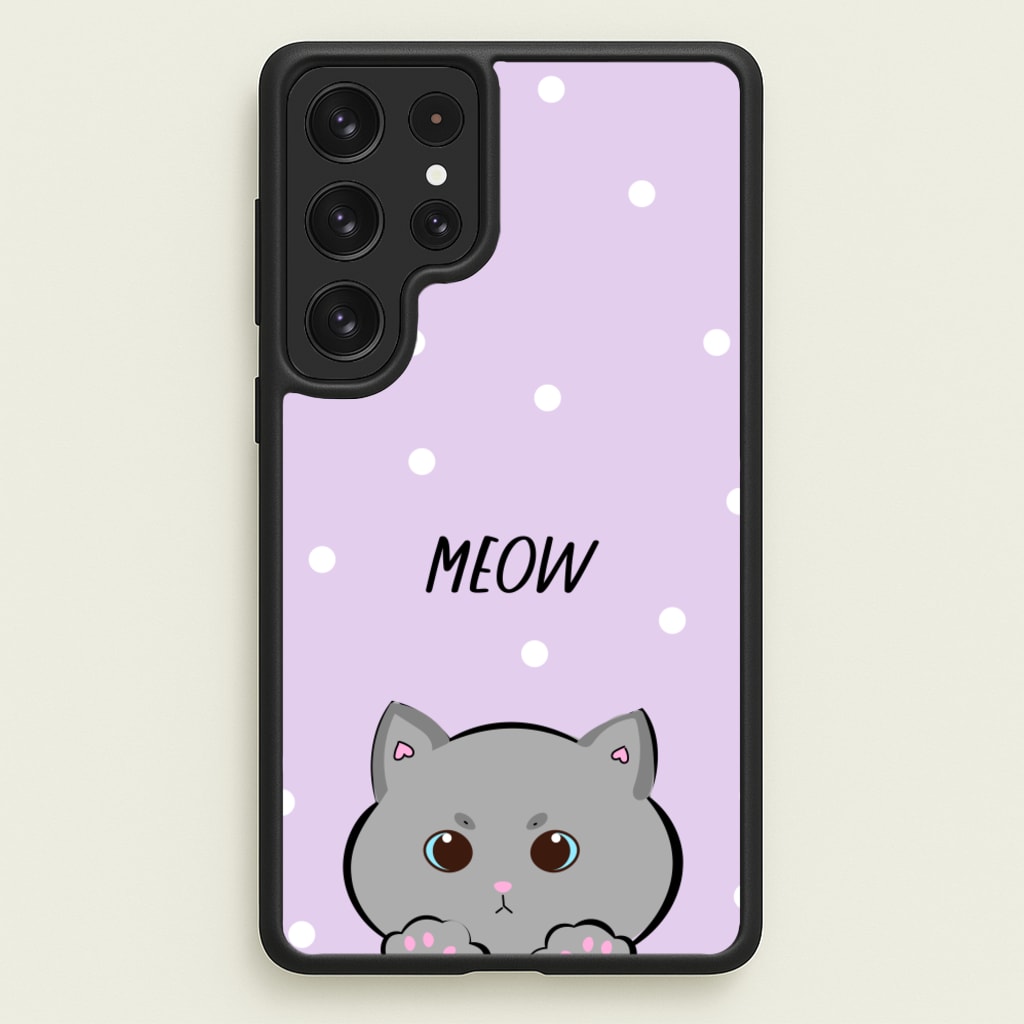 Grey Kitty - Cats - Cats Phone Case for Galaxy S22 Ultra