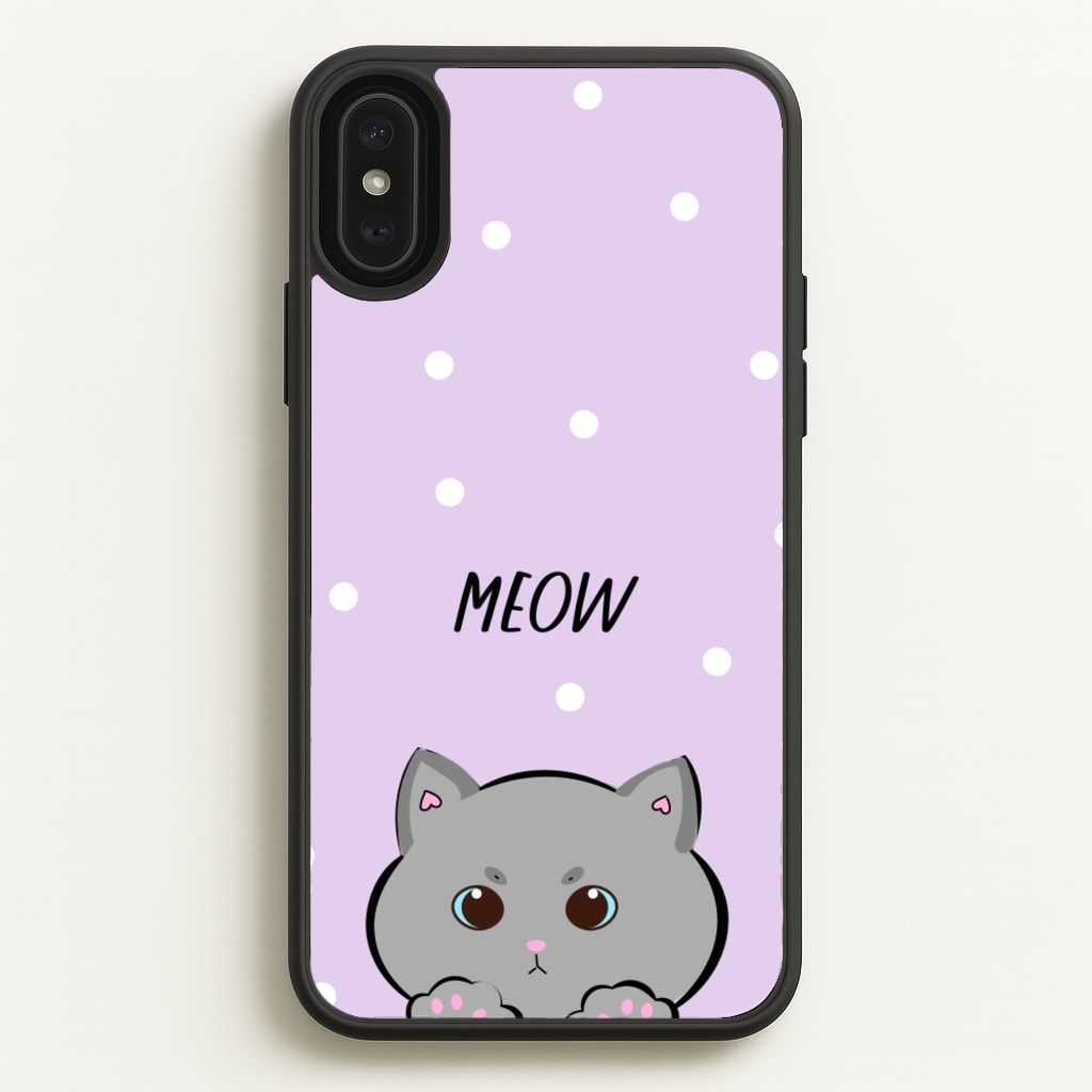 Grey Kitty - Cats - Cats Phone Case for iPhone XS Max