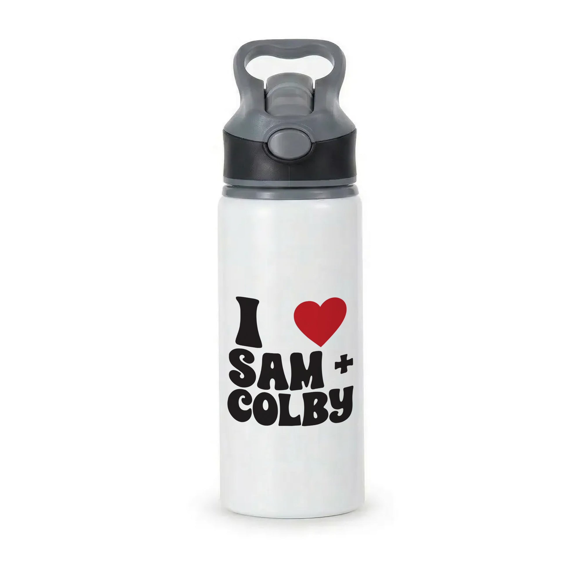I Love S & C Active Water Bottle - Black