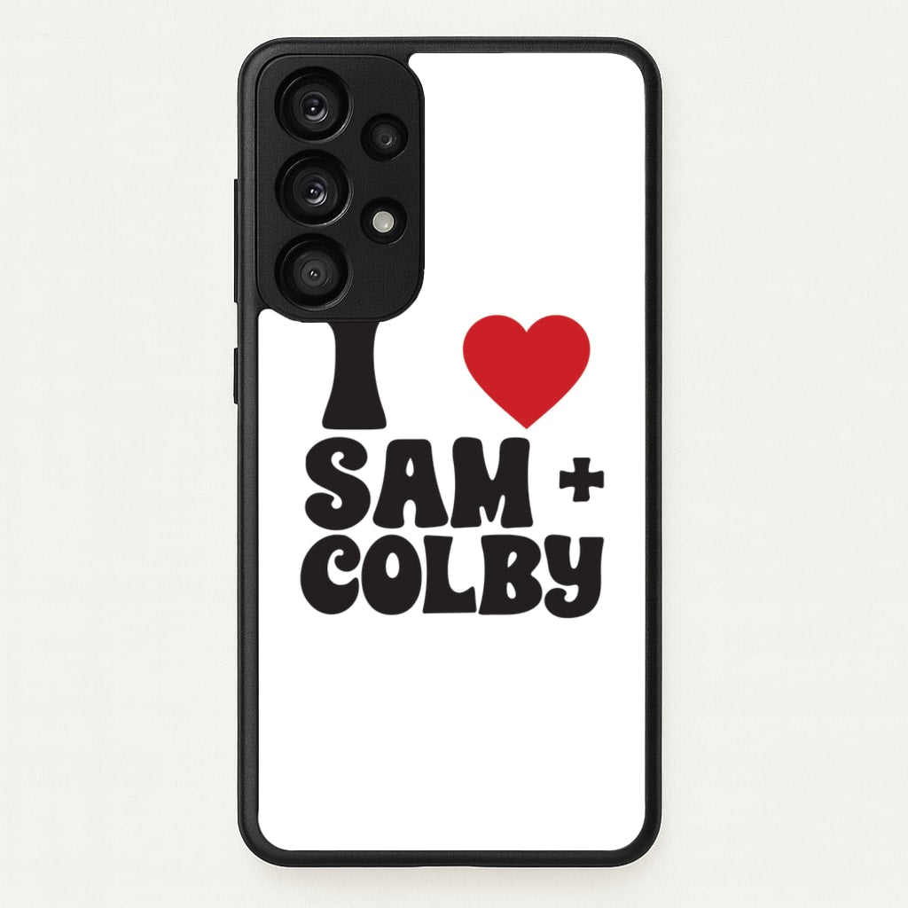 I Love S & C - Sam And Colby Phone Case for Galaxy A33