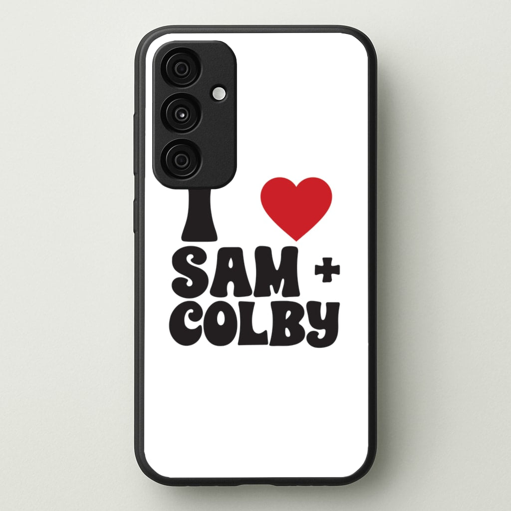 I Love S & C - Sam And Colby Phone Case for Galaxy A55