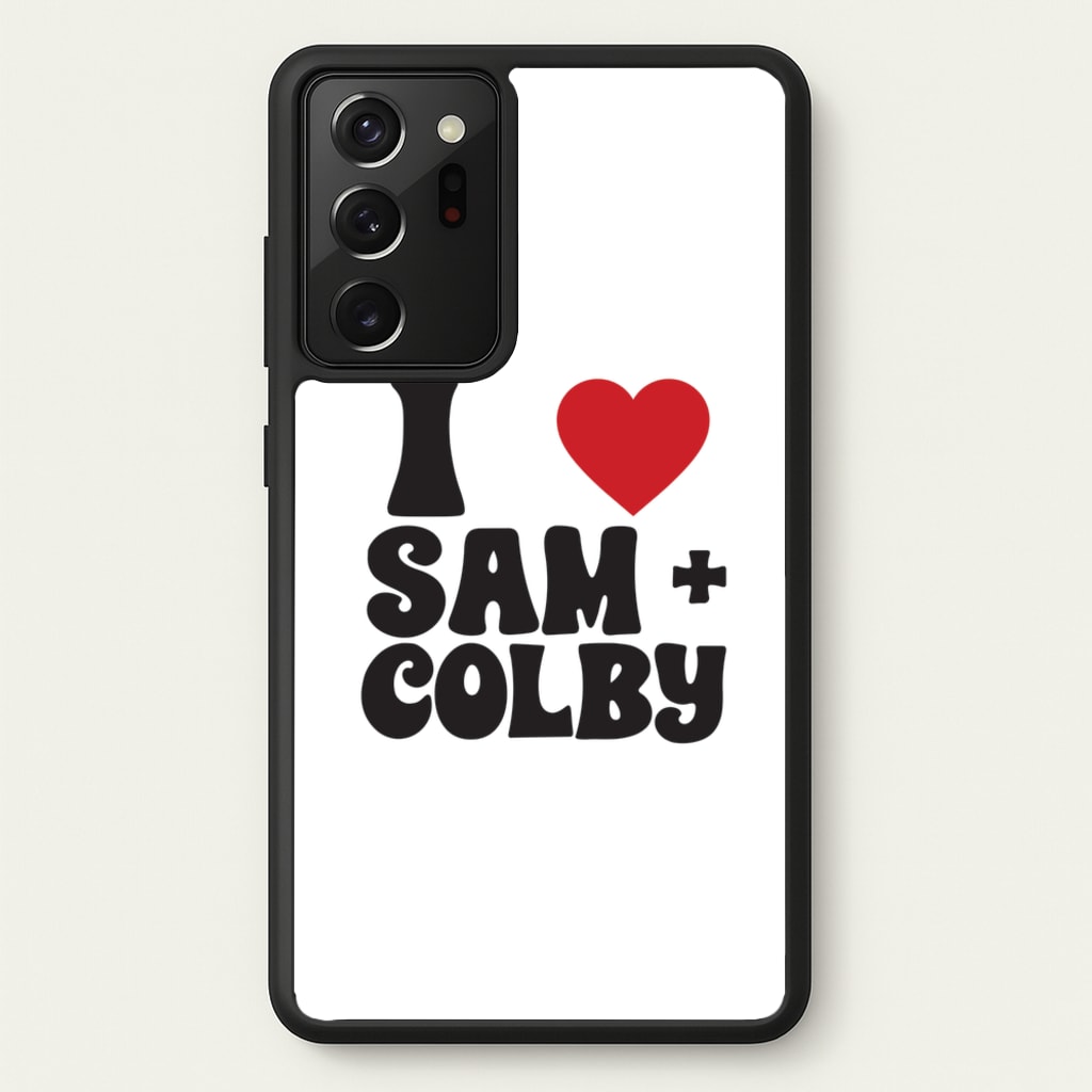 I Love S & C - Sam And Colby Phone Case for Galaxy Note 20 Ultra