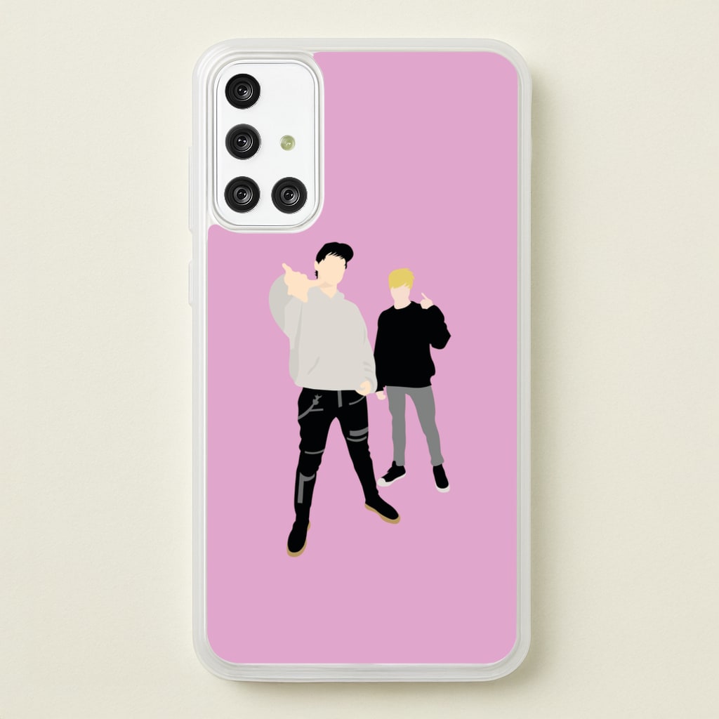 Standing - S & C - Sam And Colby Phone Case for Galaxy A71
