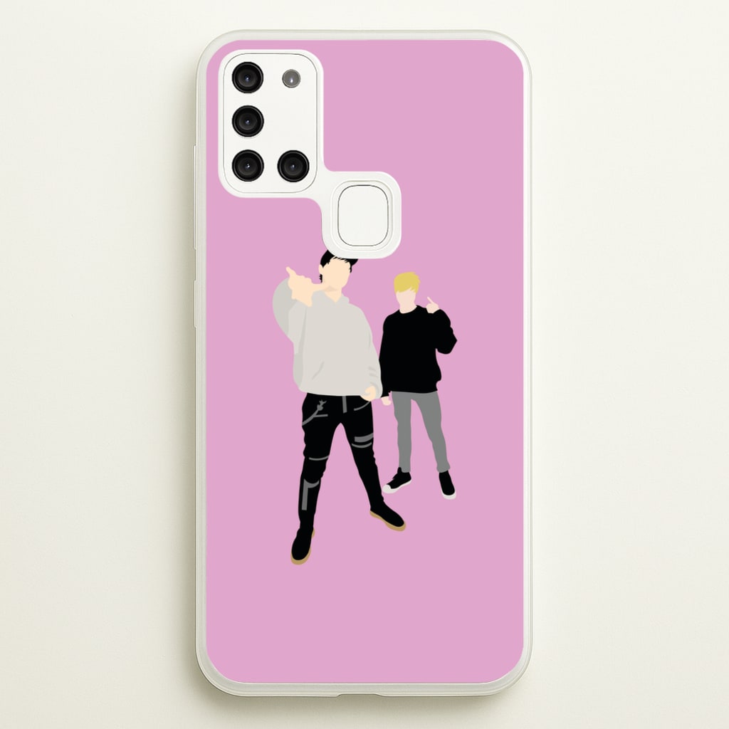 Standing - S & C - Sam And Colby Phone Case for Galaxy A21s