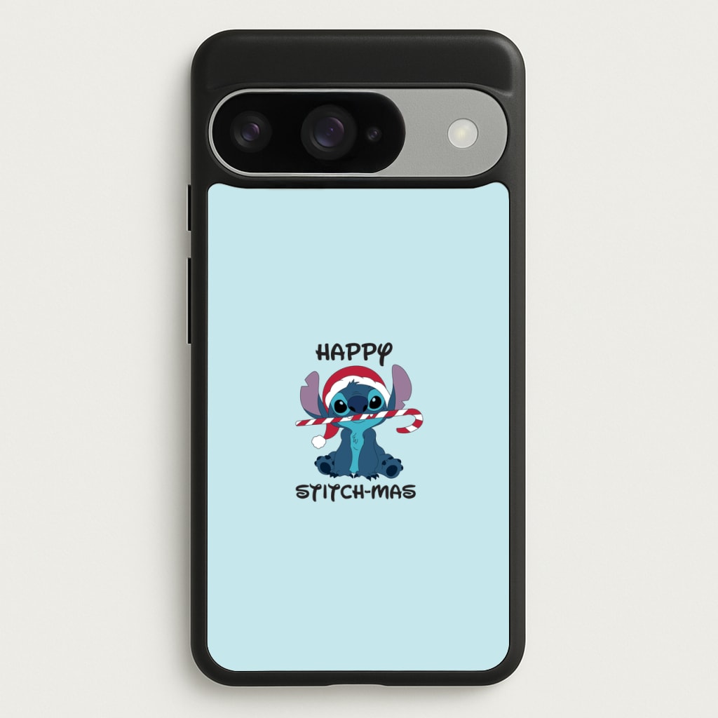 Happy Blue Alienmas - Christmas Phone Case for Google Pixel 10 / 10 Pro