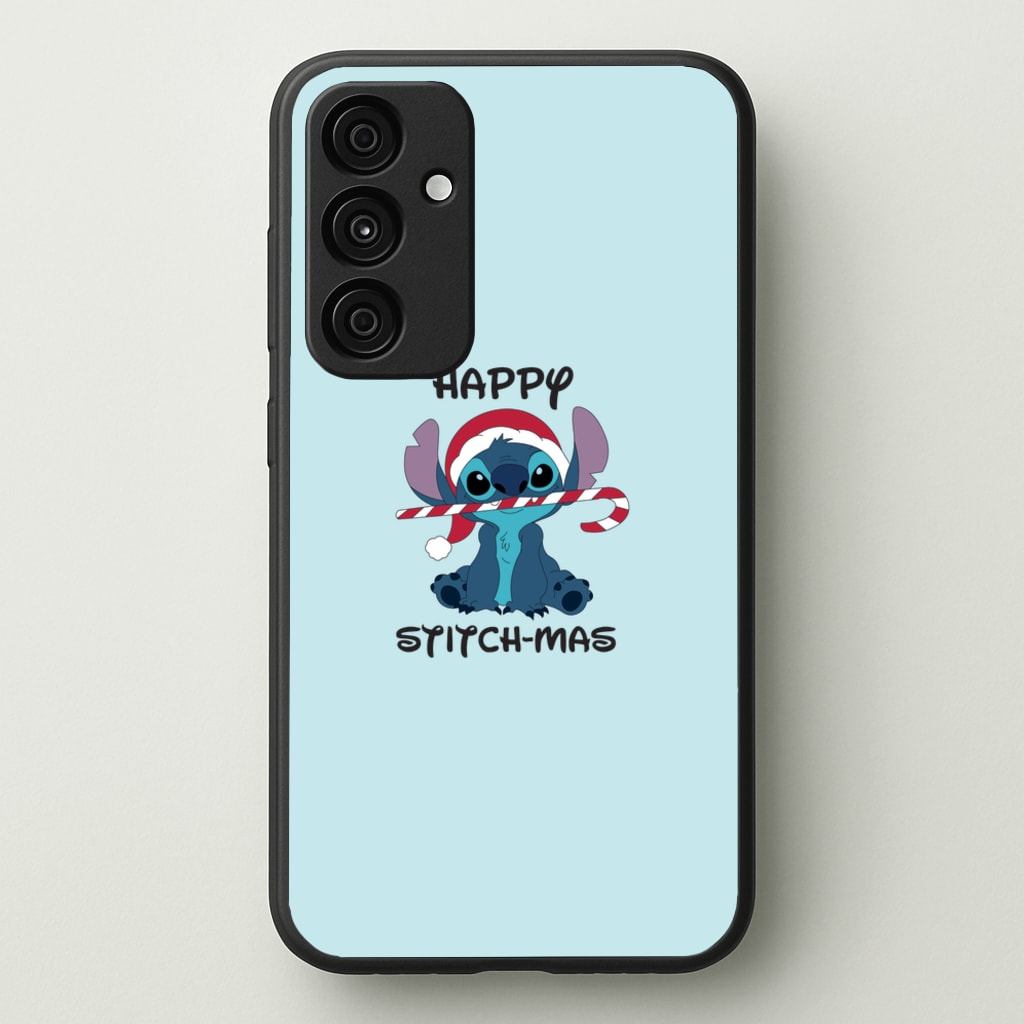 Happy Blue Alienmas - Christmas - Christmas Phone Case for Galaxy A55