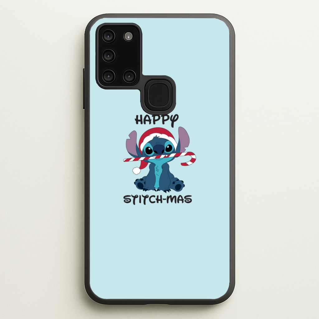Happy Blue Alienmas - Christmas - Christmas Phone Case for Galaxy A21s