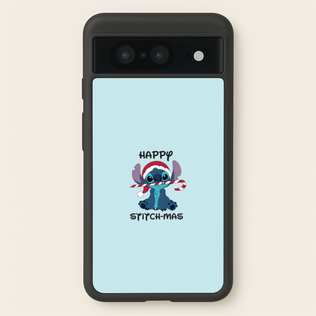 Happy Blue Alienmas - Christmas - Christmas Phone Case for Google Pixel 8