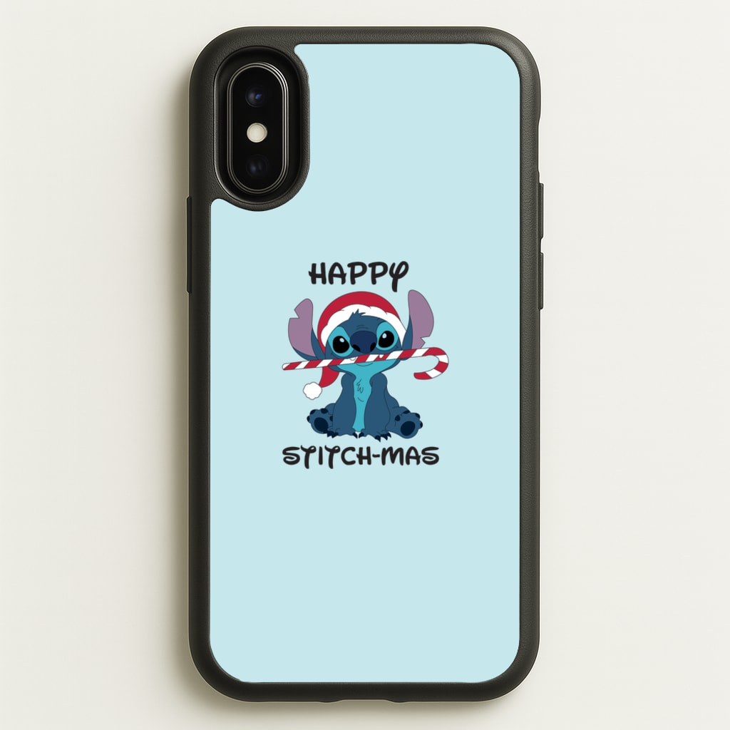 Happy Blue Alienmas - Christmas - Christmas Phone Case for iPhone X / XS
