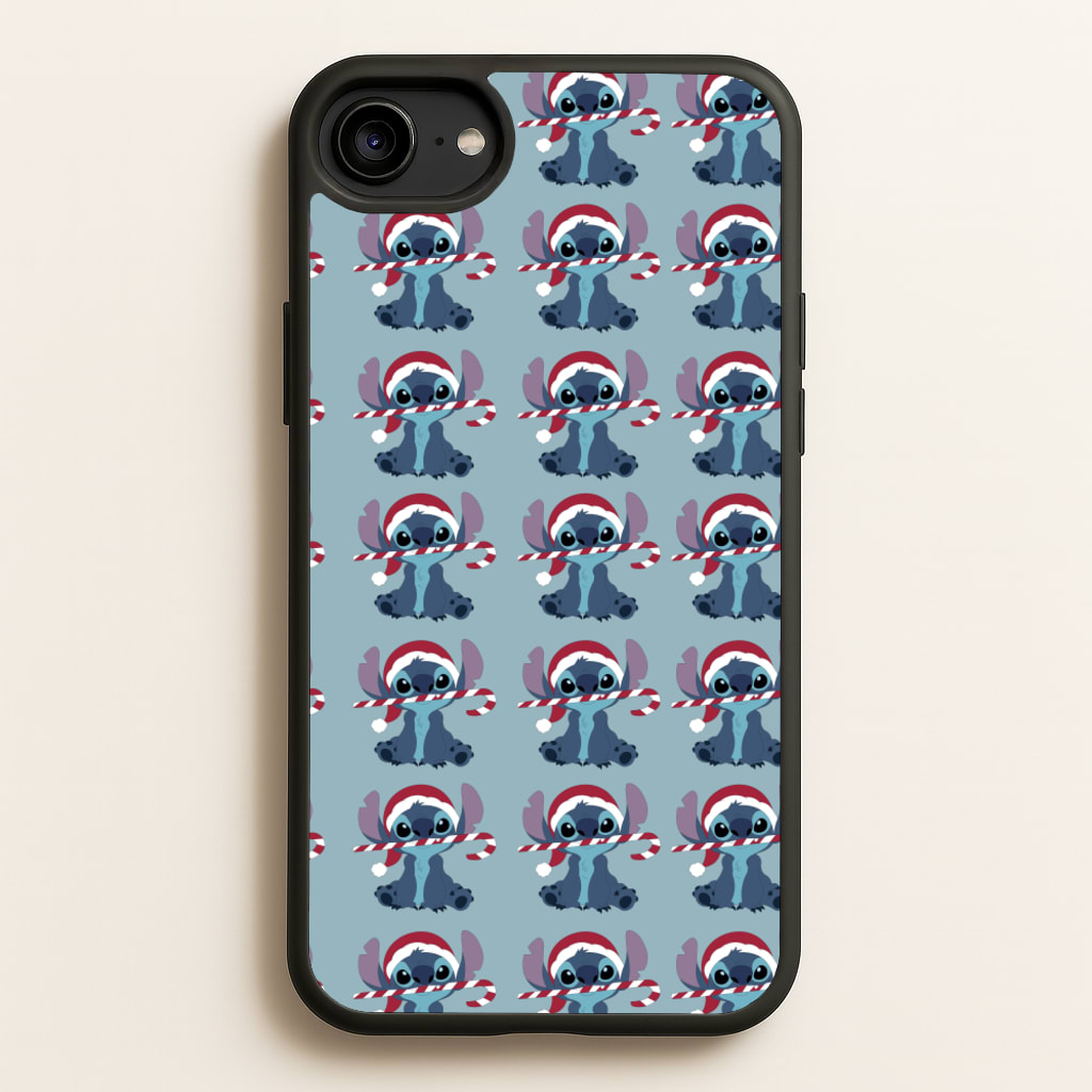 Christmas Blue Alien Pattern - Christmas Phone Case for iPhone 6 / 7 / 8 / SE