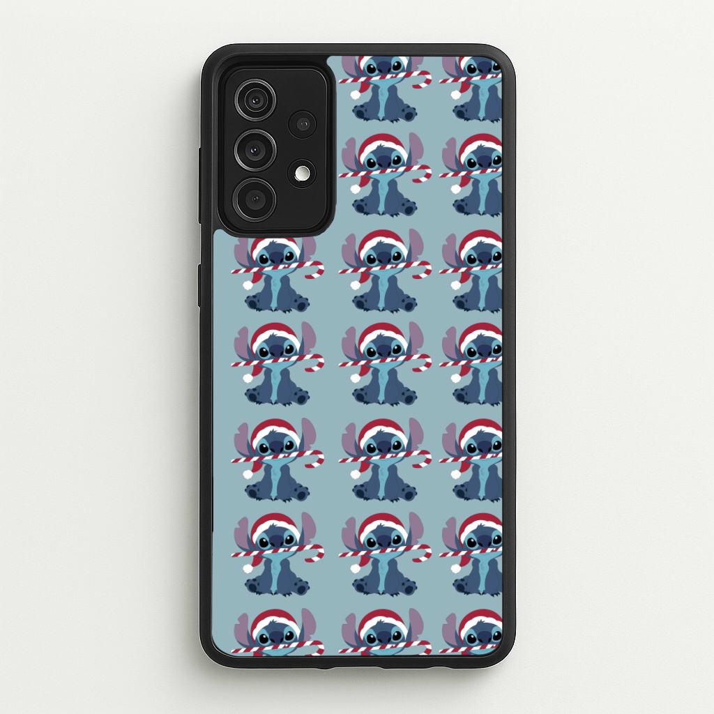 Christmas Blue Alien Pattern - Christmas Phone Case for Galaxy A52 / A52s