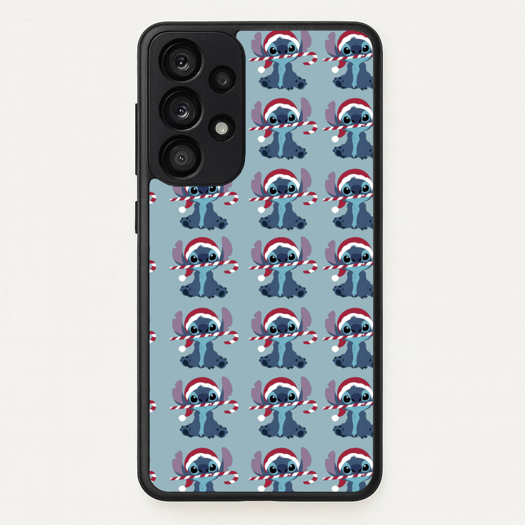 Christmas Blue Alien Pattern - Christmas Phone Case for Galaxy A53