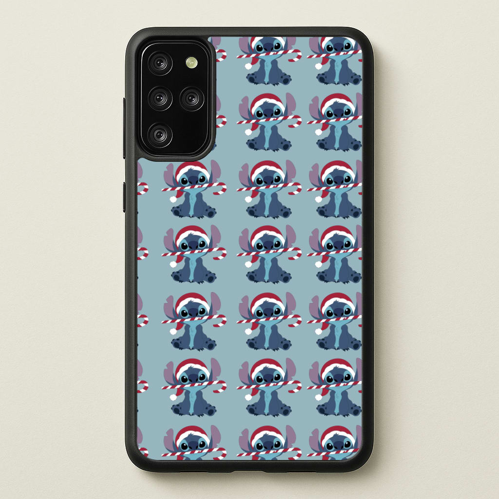 Christmas Blue Alien Pattern - Christmas Phone Case for Galaxy S20 Plus