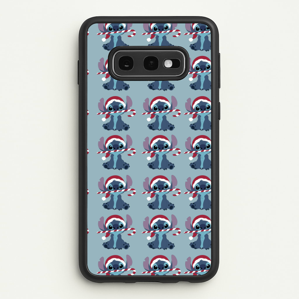 Christmas Blue Alien Pattern - Christmas Phone Case for Galaxy S10e