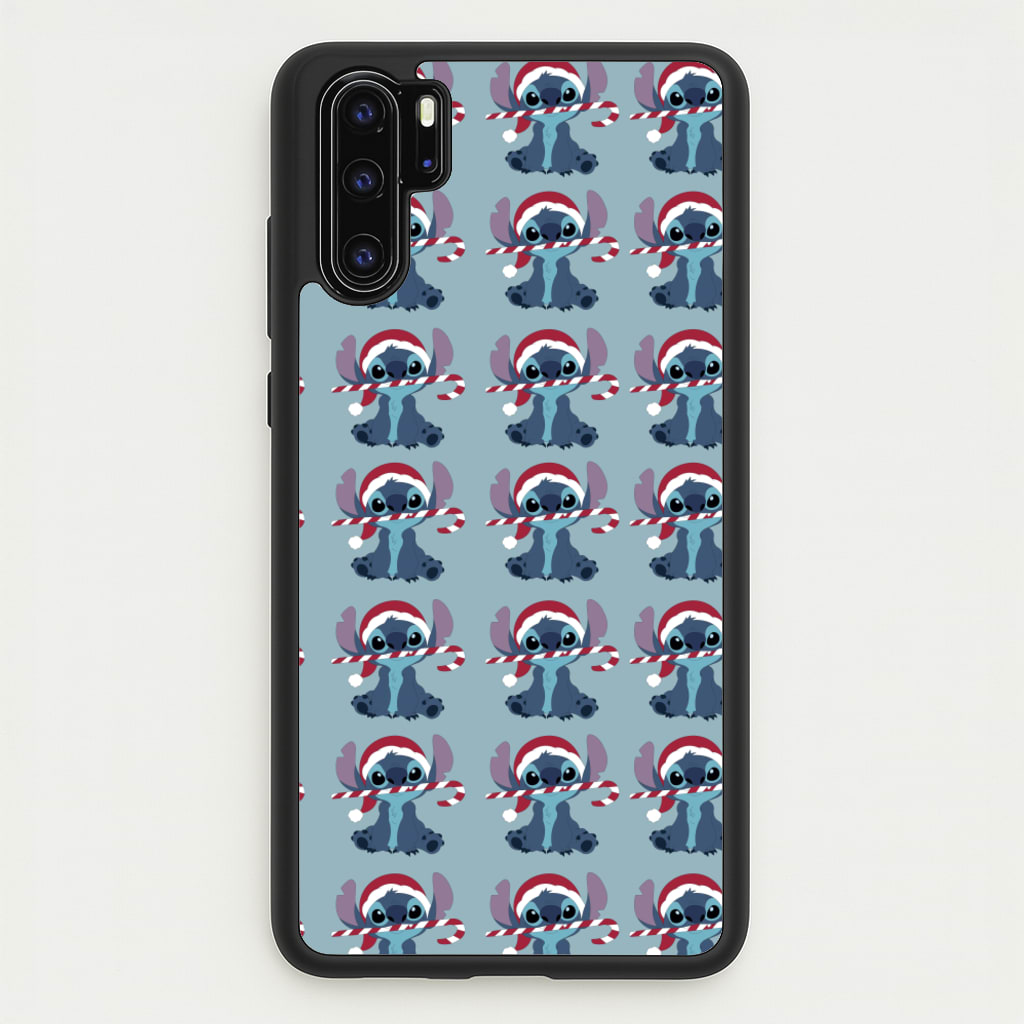 Christmas Blue Alien Pattern - Christmas Phone Case for Huawei P30 Pro