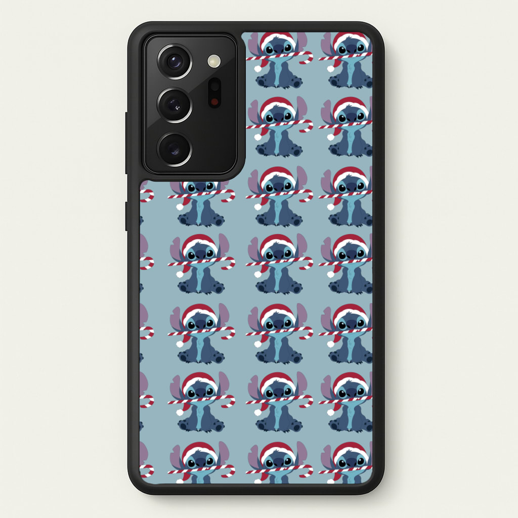 Christmas Blue Alien Pattern - Christmas Phone Case for Galaxy Note 20 Ultra